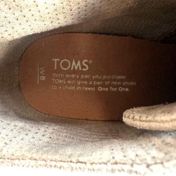 TOM’S LUNATA LACE-UP BLOCK HEEL BOOTIES IN DESERT TAUPE. Sz8 - Picture 10 of 12